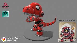 Robo-Charmander 3D Model Turntable