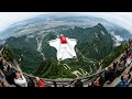 Wing suit flight daily training Wing suit crossing clouds and mist # Wing suit flight Zhang Shupeng
