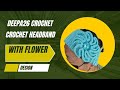 Crochet headband with flower