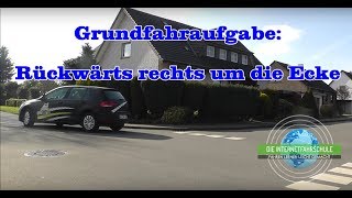 Grundfahraufgabe  Rückwärts um die Ecke  Prüfungsfahrt  Fahrstunde