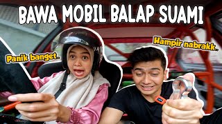 PUAS BANGET RICIS NYETIR MOBIL BALAP SUAMI!! Hampir Nabrak..