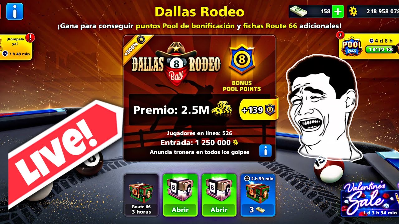 Dallas Rodeo Pool 8 ball pool en vivo Dallas Rodeo New Event #ball #pool - YouTube