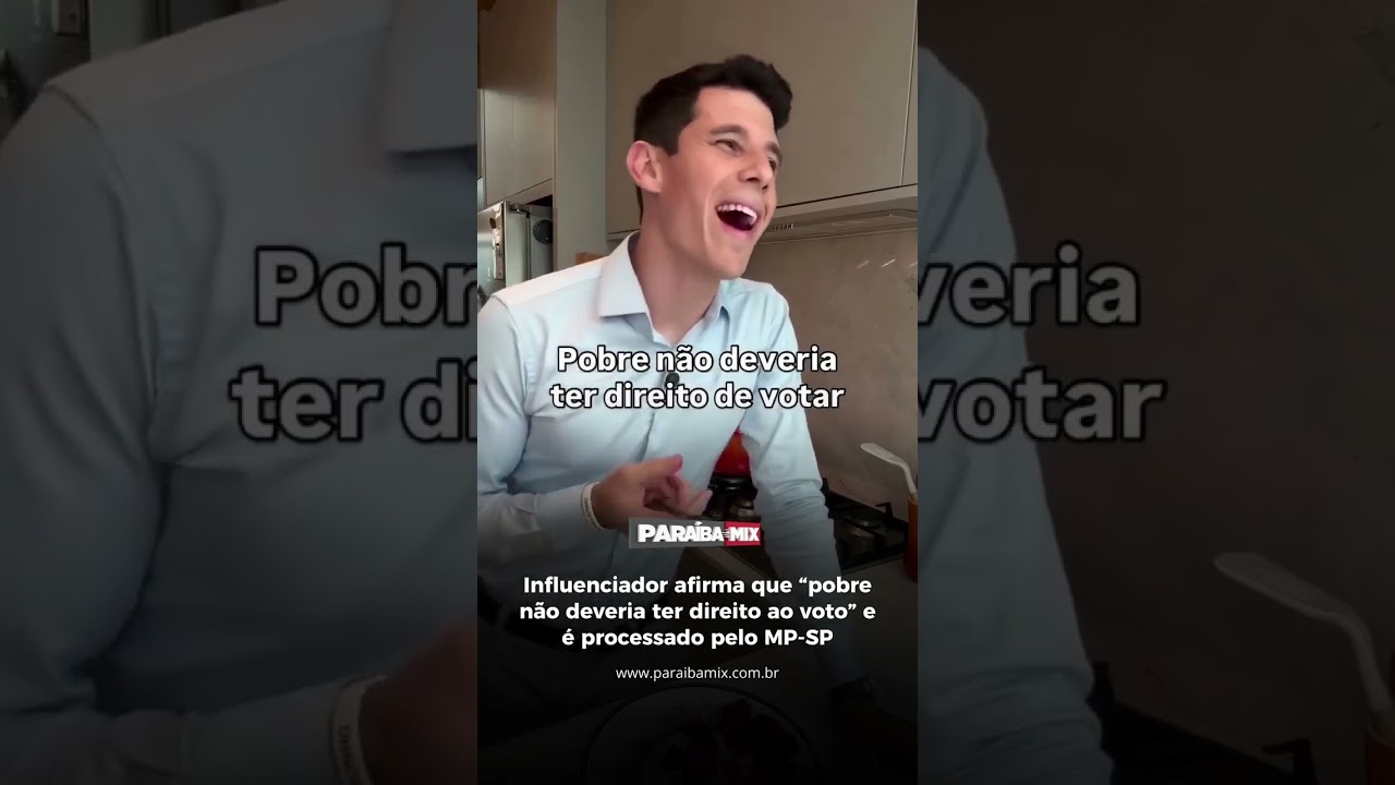 Influenciador afirma que "pobre não deveria ter direito ao voto" e é processado pelo MP-SP