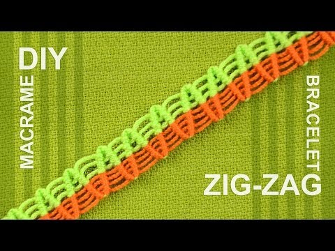 How to Make a ZigZag Macrame Bracelet / Tutorial