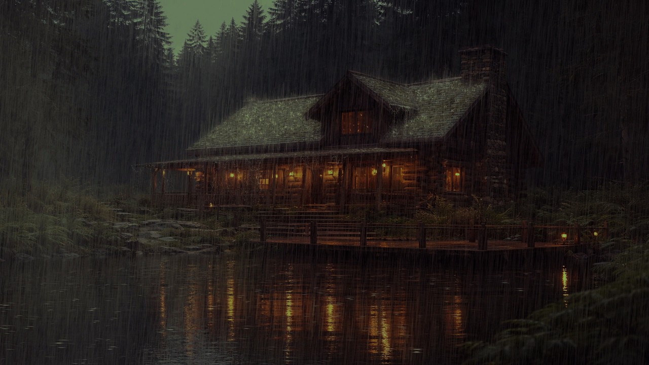 Midnight Forest Rainstorm 🌧️ Soothing Thunder Sounds for Better Sleep
