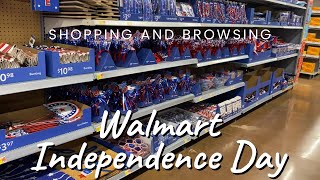 WALMART INDEPENDENCE DAY AISLE * WALMART 4TH OF JULY DECOR * WALMART SHOP WITH ME * WALMART SUMMER