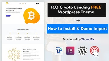 ICO Crypto Landing FREE Wordpress Theme | How to Install and Demo Import