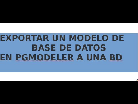 Exportar modelo a bd con pgmodeler