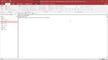 SQL in MS Access - Select only Existing Results with EXISTS