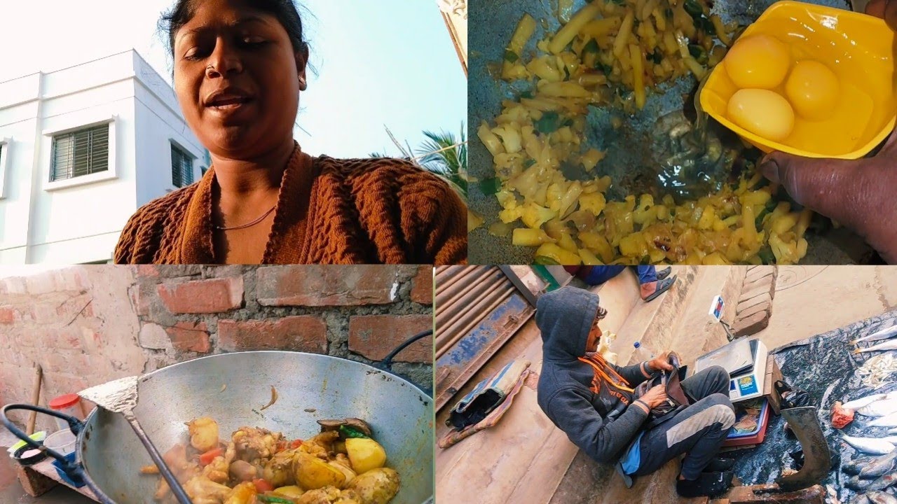 বড় মেয়ের স্কুলের টিফিনে দিলাম ভাতের একটা দারুন টিফিন, দুপুরবেলা রান্না করলাম উনুনে