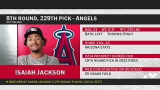 Los Angeles Angels Select Isaiah Jackson with No. 229 Pick in 2025 MLB Draft!