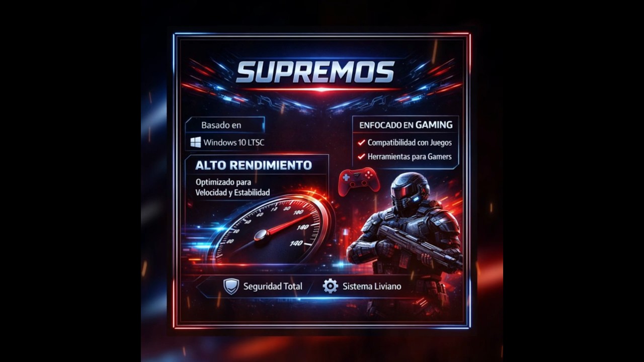 El Windows 10 LTSC Mejor Optimizado Para Juegos/Gaming/Gamera ⚡ SupremOS 1809 ⚡ +FPS -INPUT LAG ✅