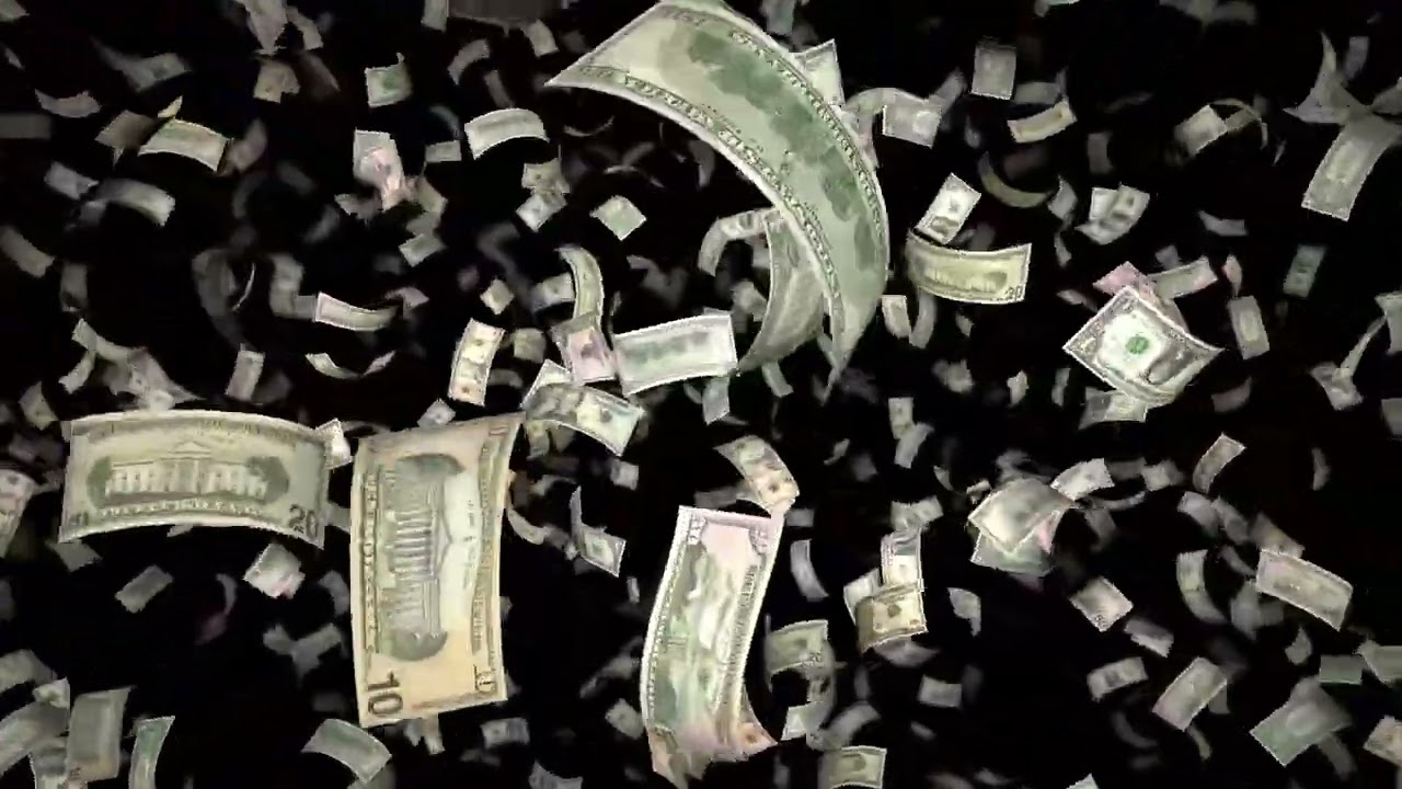 Money coming screen background