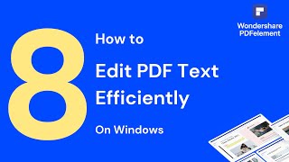 how to edit pdf text efficiently on windows | pdfelement 8