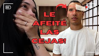 LE DEPILÈ LAS CEJAS A MI ESPOSO 😳 | BROMA EXTREMA 😡😂