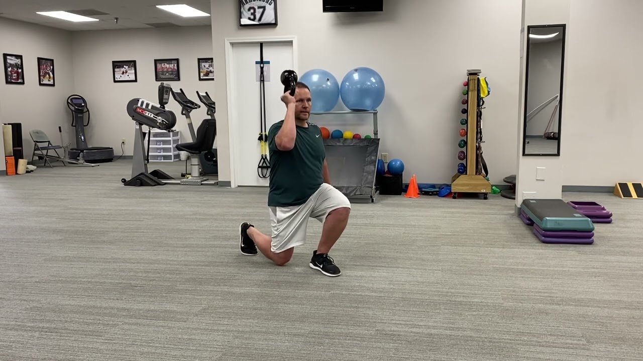 Functionally Fit: Bottoms Up Kettlebell Reverse Lunge - YouTube