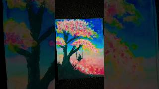 🌸beautiful oil pastel drawing 🩷✨ #naturelovers #viralshort #art