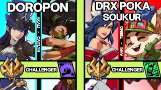 NEW PATCH 2XKO ▰ DOROPON (Akali-Caitlyn) vs DRX POKA & SOUKUR (Ahri-Teemo) ▰ 2XKO Pro Replays