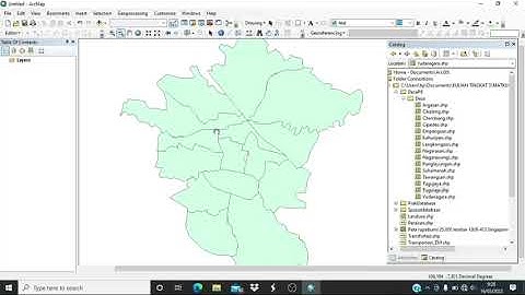 SIG: Kompilasi Data Geospasial Primer Ke Dalam Data Spasial Database Menggunakan Aplikasi ArcGIS