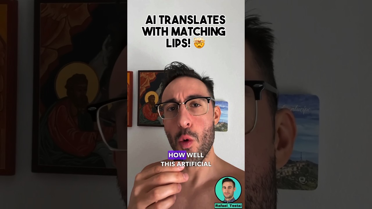 AI translates voice with matching lip movement. 🤯