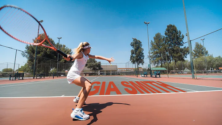 This 9 year old girl is gonna be a Tennis star!! |...