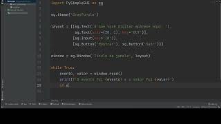 200 - Criando uma janela simples com PySimpleGUI Python