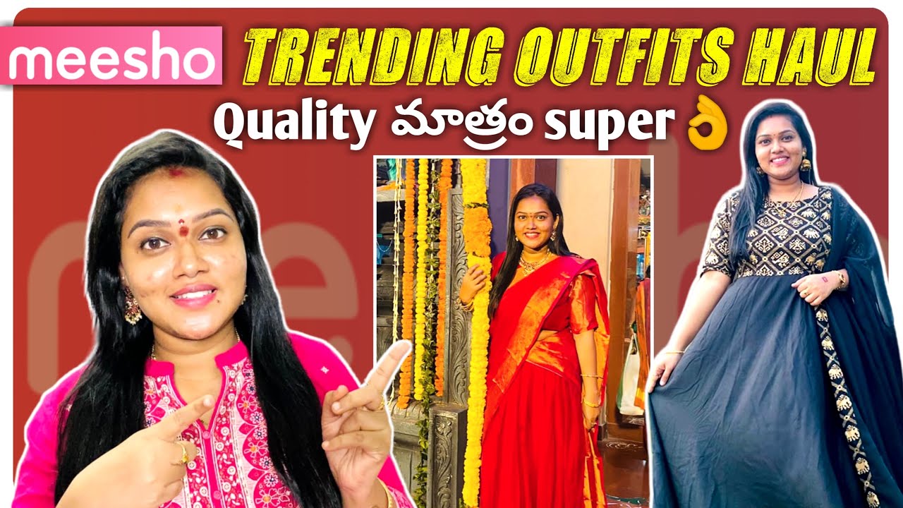 Meesho Latest Trending haulLehangaHalf sareeDressesLong GownSuper