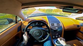 Aston Martin V8 Vantage with Sport Exhaust - POV Test Drive (Sideways!)