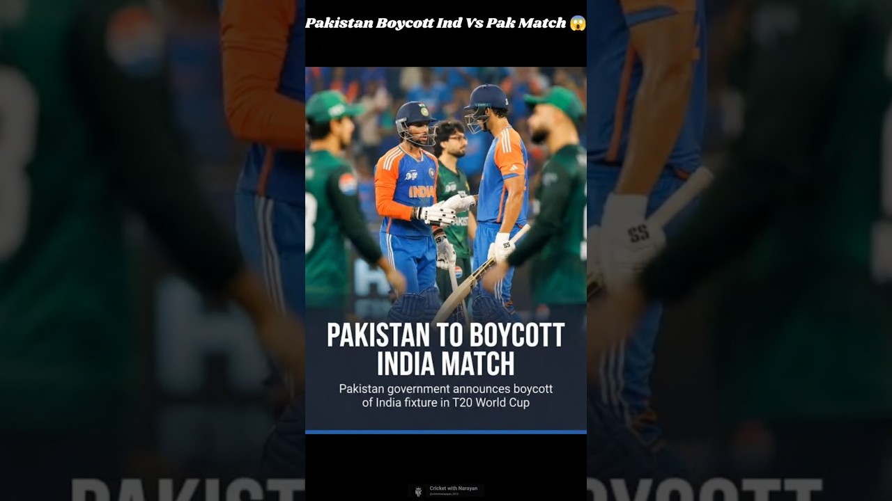 Pakistan boycott India vs Pakistan match T20 World Cup 2026 😱 