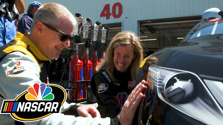 Jeff Burton rides along with Kolby Garrison, an av...