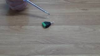 4-Pole Male 3.5mm Plug to Screw Terminal Block Adapter