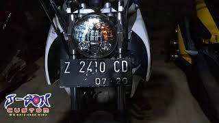 LAMPU DAYMAKER LED 7 INCH 4 MATA LENSA 2 WARNA HIGH LOW 7 INCHI HARLEY JEEP MOTORCYCLE LIGHTS LED