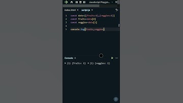 Javascript Tricks | Destucture array using variables #shortsvideo #codingshortvideo #tutorials