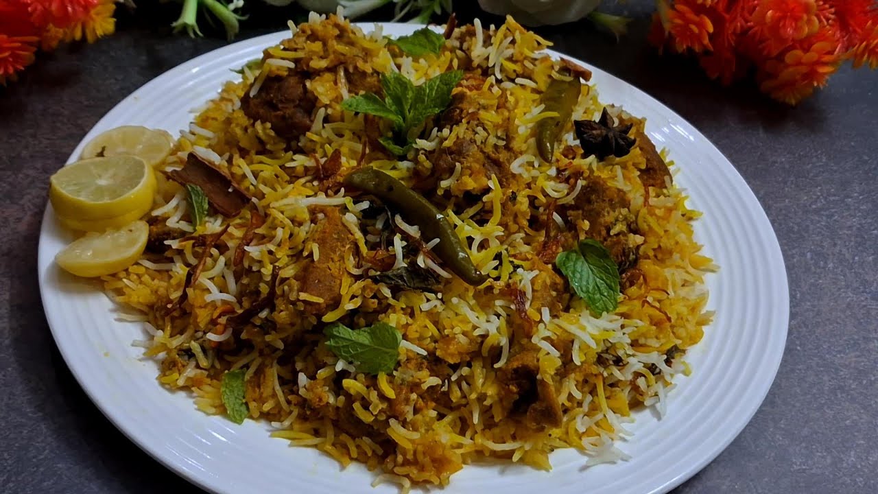 🍽️ Hyderabadi Mutton Dum Biryaniमटन दम बिर्यानी – Restaurant Style 😍