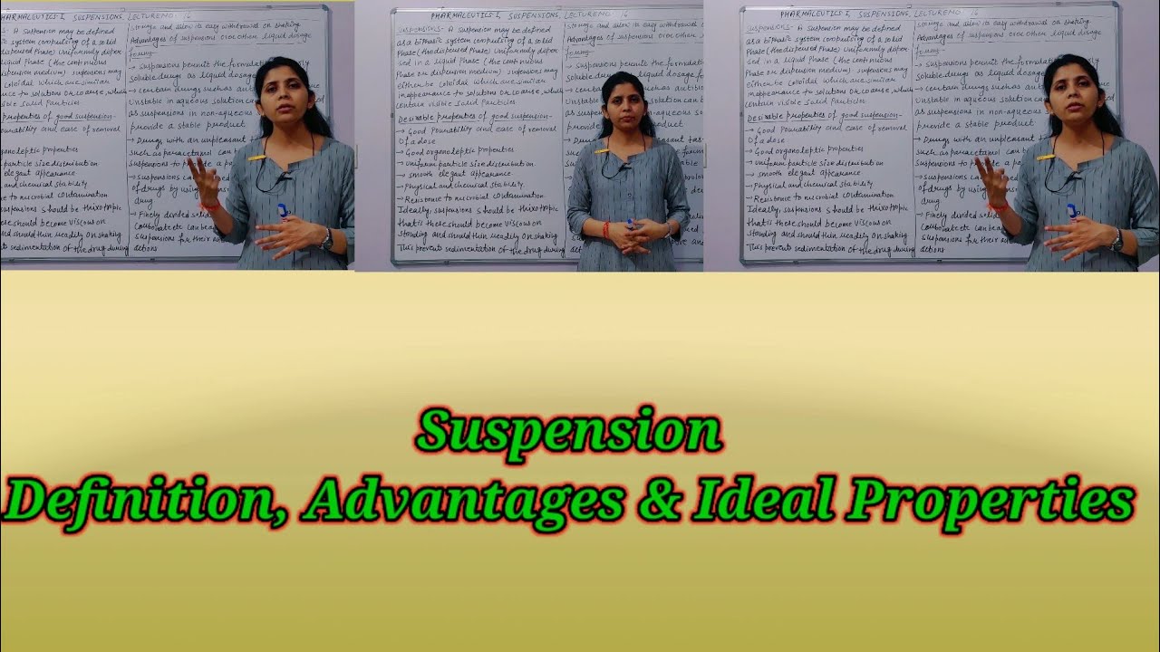 II PharmaceuticsI, Suspension Definition, Ideal Properties