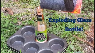 Exploding glass bottle!!