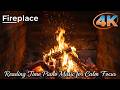 Reading Time Piano Music for Calm Focus - Warm Cabin Fireplace Ambience Soft Sounds