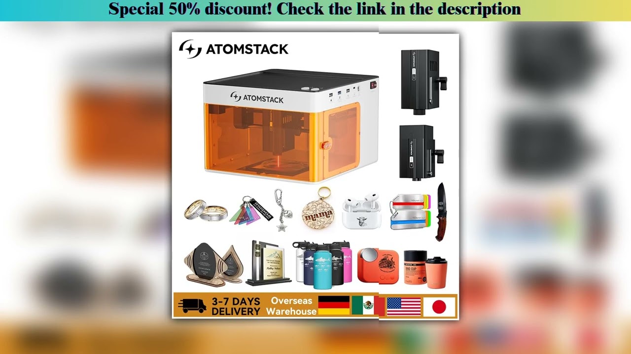 Review ATOMSTACK Laser Engraving Machine CNC Highly Accurate App Control Laser Cutter And Engraver•