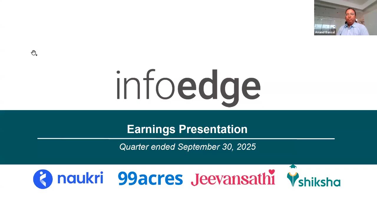 Info Edge (India) Ltd. (NAUKRI) Earnings Call | Q2 2026 | Earnings Conference Call
