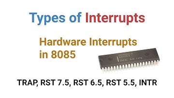 EE309 | Module III | Class 8 | Hardware Interrupts | Interrupts in 8085 | KTU | EEE | S5