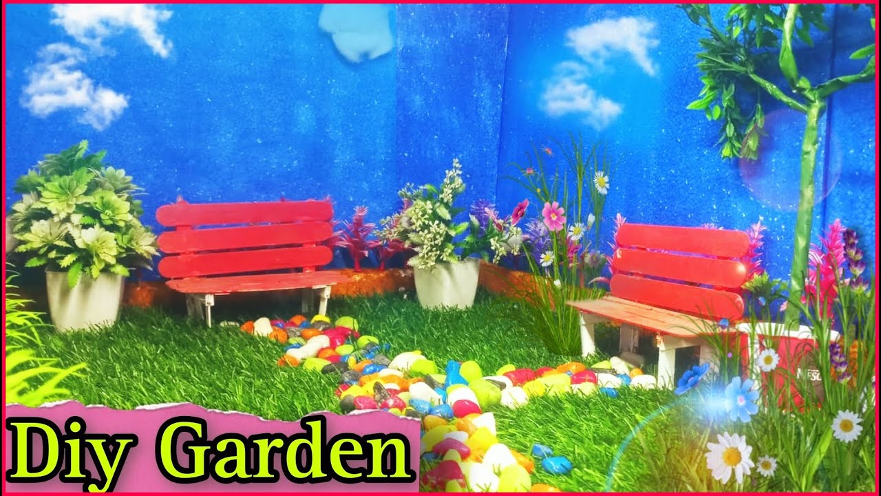 Diy Garden for dolls/ garden design 🌳 handmade doll garden for dolls