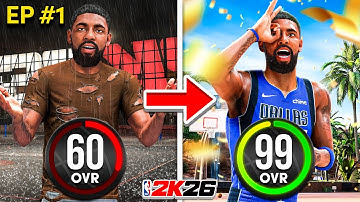 KYRIE IRVING BUILD 60 OVR to 99 OVR in NBA 2K26 No Money Spent | Ep. 1