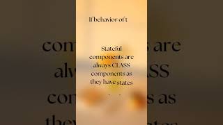 Stateless components React #state #react #concept #coding #shorts #youtubeshorts