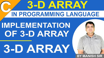 3D Array in C Programming | Implementation of 3D Array | C Programming Tutorial in Hindi