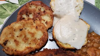 Dont throw out those left overs!/ Grannies Potato Pancakes