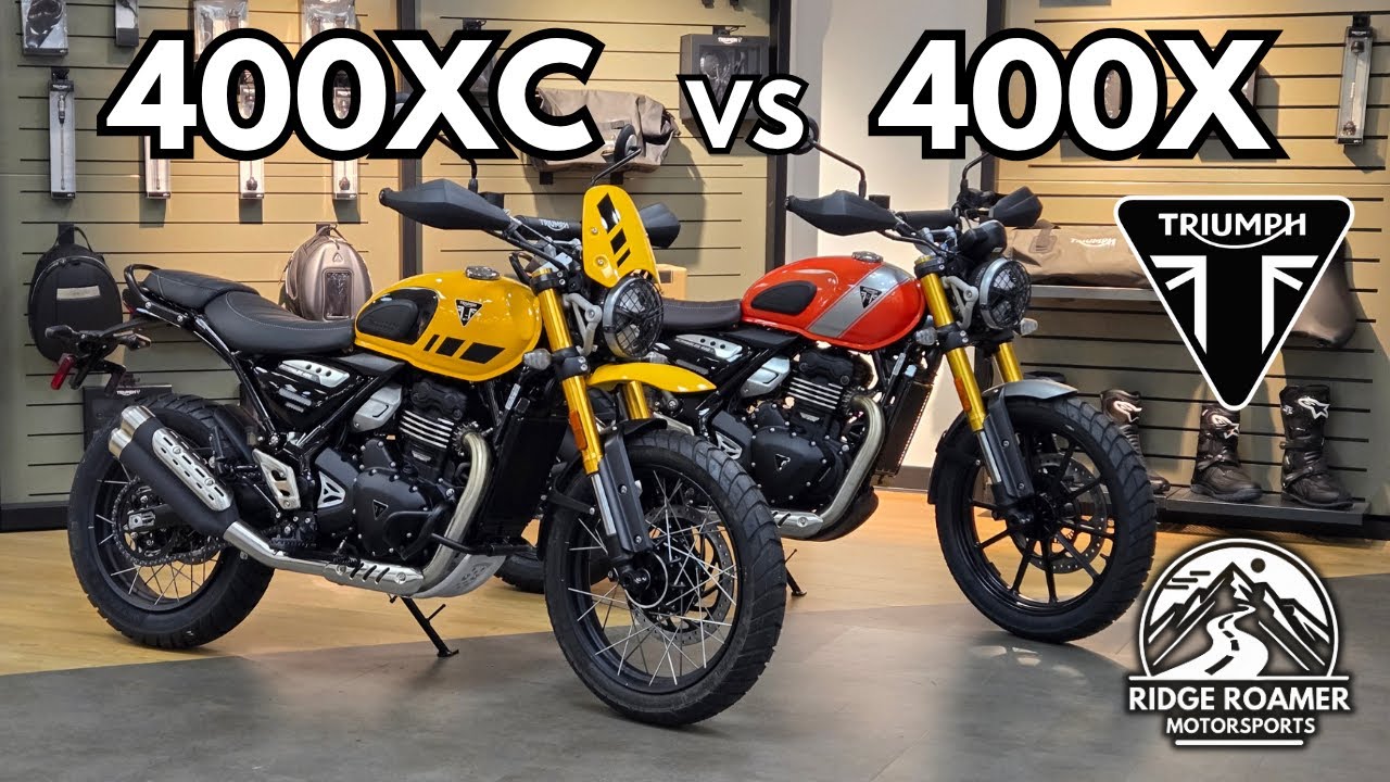 Triumph Scrambler 400XC 2026 года и 400X — в чём разница/одинаковость