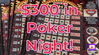 Profit ‼️ $300 in Poker Nights #california #lottery #scratchers #profit #poker #shortvideo 
