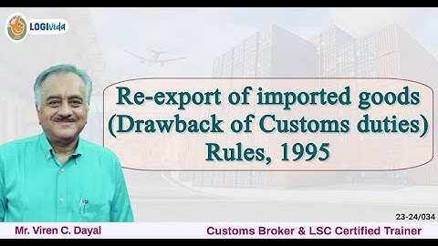 Regels voor teruggave van douanerechten bij wederuitvoer van geïmporteerde goederen, 1995