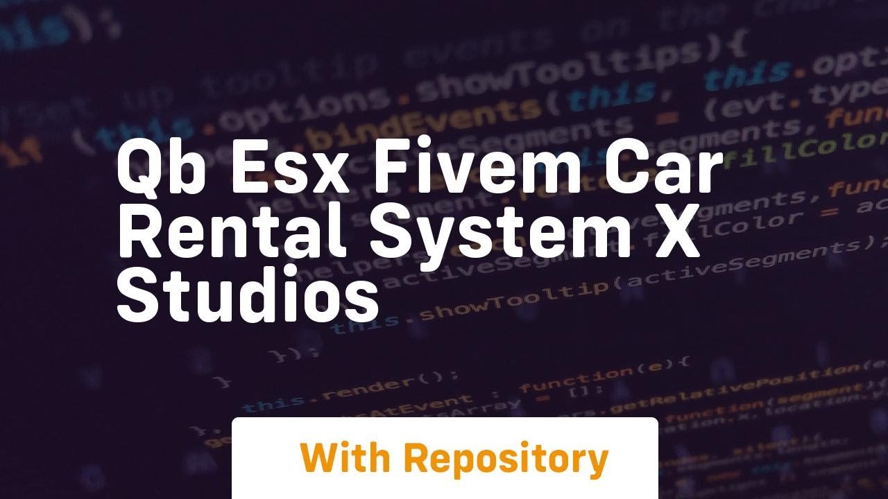 qb esx fivem car rental system x studios