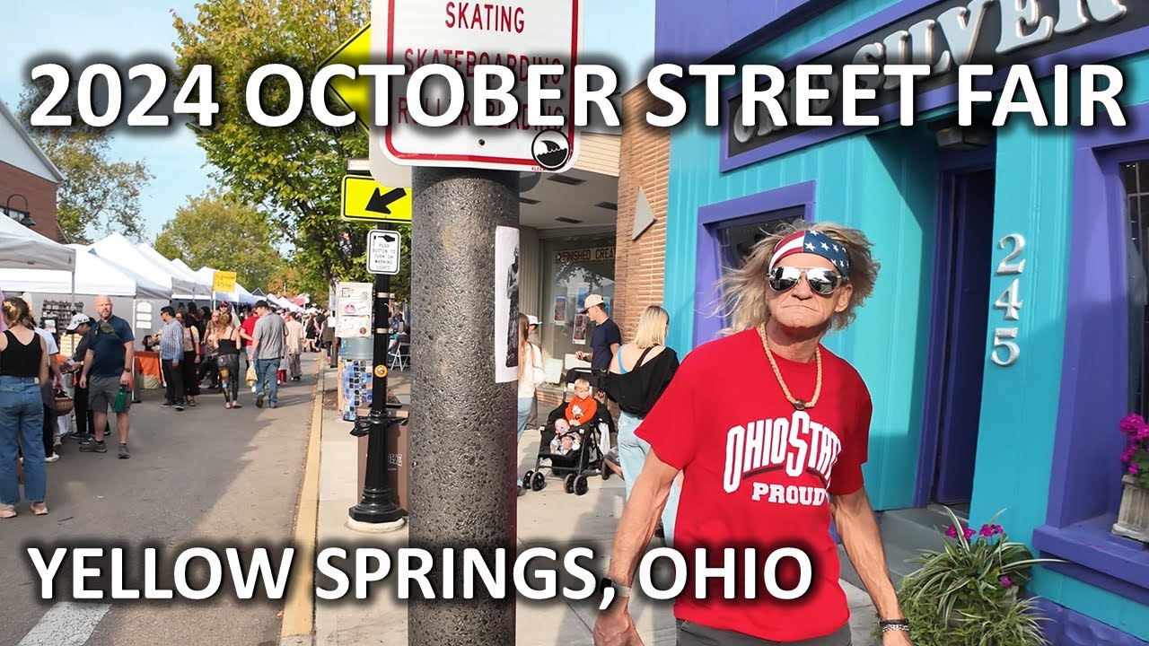 Walking the 2024 October Yellow Springs Street Fair in Yellow Springs, Ohio